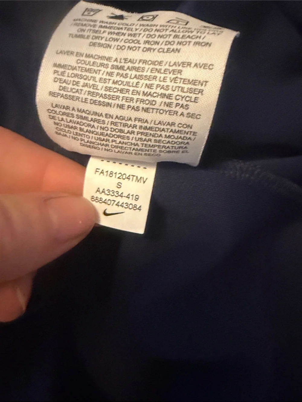 Nike Boys Navy Short-Sleeve Polo